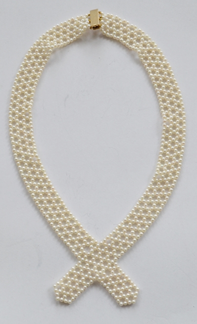 WOVEN PEARL NECKLACE