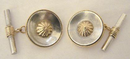 SILVER & GOLD CUFF LINKS