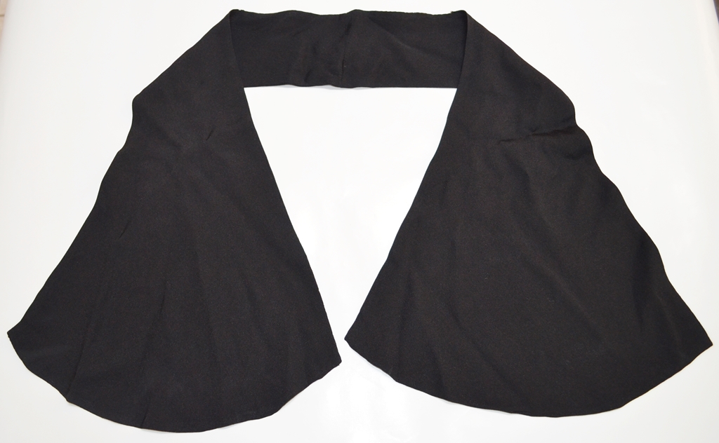 BLACK CRAPE NECK SCARF