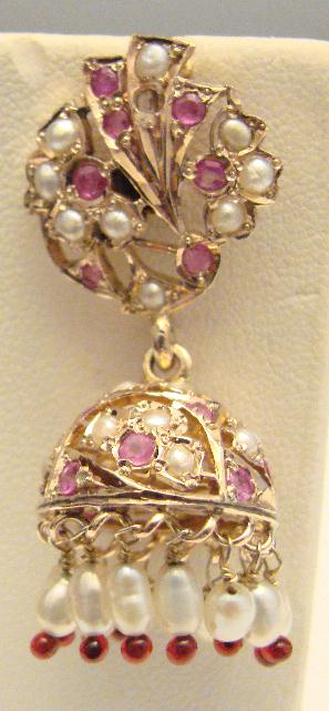 VINTAGE PEARL & RUBY PENDANT