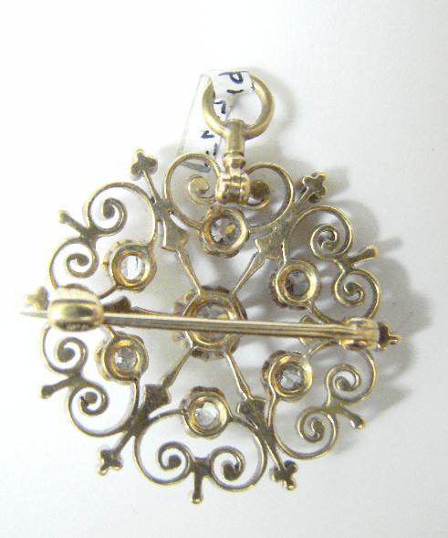 VICTORIAN GOLD & DIAMOND PIN