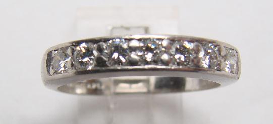 PLATINUM & DIAMOND HALF BAND RING