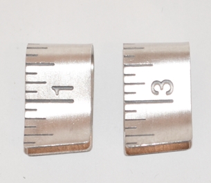 UNUSUAL STERLING TAPEMEASURE CUFF LINKS