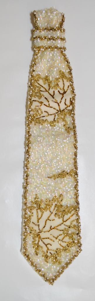 VINTAGE FANCY SEQUIN & BEADED TIE